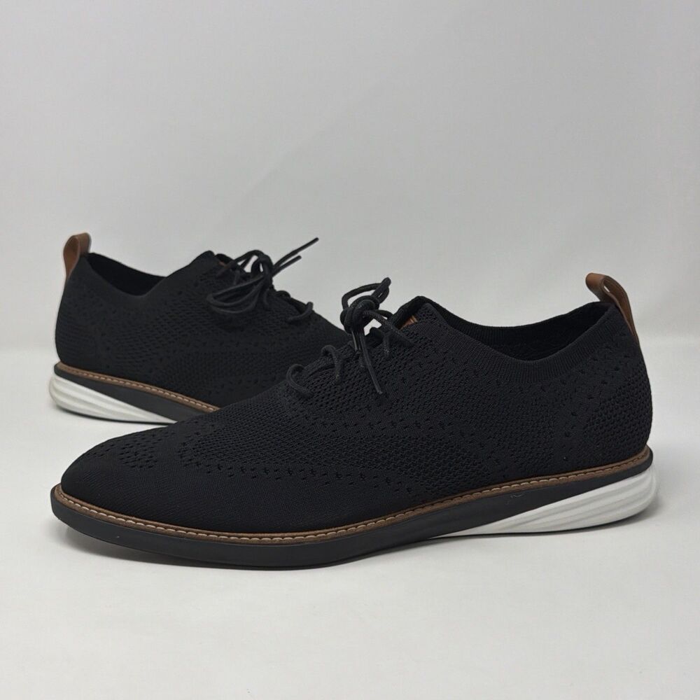 Cole Haan Grandevolution Stitchlite Oxford C32162 Black Knit Men’s 13M